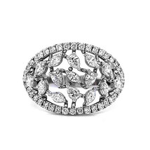 Dimaya 14k White Gold 3/4ct TDW White Diamond Oval Diamond Ring - £1,393.12 GBP