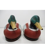 Vintage Ceramic Mallard Duck Bookends Beautifully Hand Crafted And Painted - £18.97 GBP