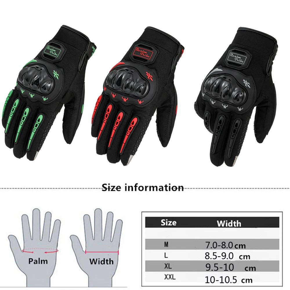 1Pair Motorcycle Gloves Breathable Full Finger Racing Gloves Outdoor Sports Bike - £16.25 GBP