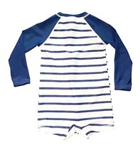 Tucker + Tate Baby Rash Guard Swimsuit Romper Blue White Striped 18M image 6