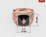 Elvis Presley Wedding Ring Carved Pattern Rose Gold Diamound Simulation ... - $24.99