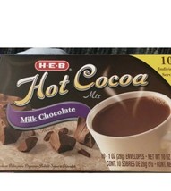 Delicious H-E-B  Hot Cocoa Mix             Milk Chocolate 10-1oz Envelopes - £11.66 GBP
