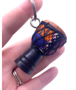 Djembe Drum African Keychain Wood Base Ghana Key Chain Fob Ring Souvenir... - $13.09