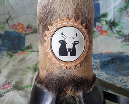 Collectible Viintage Buffalo Leg Glass Bottle with Cork - £280.64 GBP