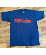 Vtg Lubbock Christian University T Shirt Large Blue College LCU USA 90s - $19.24