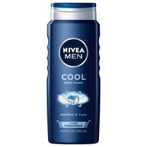 NIVEA MEN Cool Body Wash with Icy Menthol, 16.9 Fl Oz Bottle(Shipping Free) - £8.22 GBP