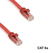 Kentek Red 50&#39; Cat6A UTP Ethernet Patch Cord 10Gbps 600MHz Router Switch... - £36.43 GBP