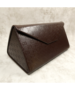 Gucci Brown Large Eyeglasses Sunglasses Case Foldable Trifold Triangle - $52.76 CAD