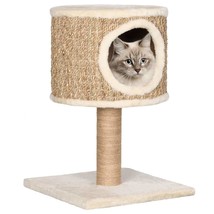 Cat Tree with Condo and Scratching Post 52 cm Seagrass - £33.42 GBP