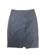 CLUB MONACO Black &amp; Navy Blue Floral Lace Pencil Skirt Womens Size 6 Kne... - £14.46 GBP