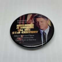 Bill Clinton Presidential Inauguration Button Pin KG 1997 Build a Bridge... - £7.10 GBP