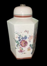 Vtg 28" Floral Ceramic Table Lamp w/ Pleated Shade – Underwriters Laboratories image 5
