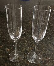 Pair of Tiffany Crystal Champagne Flutes 9.75" - $29.99