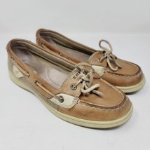 Sperry Top-Sider Womens Boat Deck Shoes Brown Leather Moc Toe Pull On Si... - £15.15 GBP