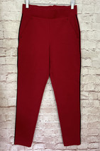 HUE Womens Work Ponte Knit 7/8 Slim Jogger Pant Work Style Deep Red Size... - $39.00