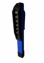 Clip On/Magnetic 6 Bulb LED Blue Flashlight #3545-2 - £5.31 GBP