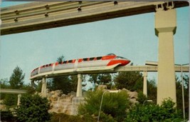 Disneyland Monorail Anaheim California 1965 to Worcester Mass Postcard X7 - £4.64 GBP