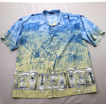 Skoops Nubian Mens Size XL Button Down Shirt Lightweight Graphic - £12.55 GBP