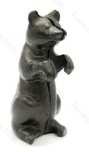 Cast Iron Black Bear Piggy Bank Figure Country Rustic Decor Standing Wil... - £23.22 GBP