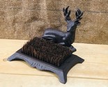 Cast Iron Boot Shoe Brush Mud Scraper Deer Mud Room Rustic Hunter Farm F... - £38.70 GBP