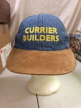 Trucker / Baseball Hat Slide Currier Builders Denium Cap Vintage - £31.96 GBP