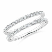 ANGARA Prong-Set Diamond Double Ring for Women, Girls in 14K Solid Gold - £1,077.08 GBP