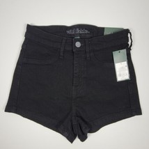 Women&#39;s High-Rise Jean Shorts - Wild Fable™ Black Size 2  - £7.82 GBP