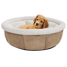 Dog Bed 59x59x24 cm Beige - £25.15 GBP