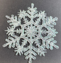 20 Snowflakes Glitter Christmas Ornaments Hanging Decoration Party 3.25&quot;... - £7.85 GBP