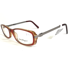 Salvatore Ferragamo Eyeglasses Frames 2556 354 Clear Orange Red Silver 51-17-130 - £51.38 GBP