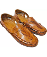 Mens Kolhapuri Leather chappal handmade BOHO HT40 Hippie Sandal US size ... - £33.73 GBP