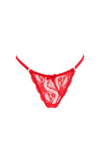 L&#39;agent By Agent Provocateur Womens Thongs Lace Floral Elegant Red Size S - £34.17 GBP