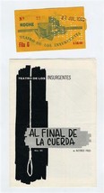 Teatro De Los Insurgentes Program &amp; Ticket Mexico DF 1963 Al Final de La... - £11.75 GBP