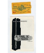 Teatro De Los Insurgentes Program &amp; Ticket Mexico DF 1963 Al Final de La... - £11.62 GBP