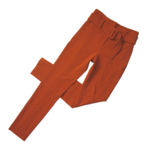 NWT Theory Belt Cigarette in Camogie Orange Double Faced Wool Straight Pants 2 - £71.62 GBP