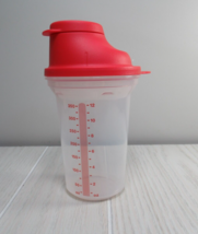 Tupperware Quick Shake 12 oz 7737A Red Lid Dressing Shaker w/ Pour Spout - £5.53 GBP