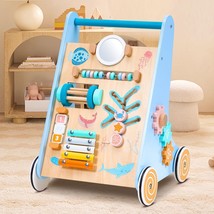 Wooden Baby Walker Push and Pull Learning Activity Walker, Baby Push Wal... - $45.99