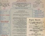 Hotel Texas Dinner Menu Fort Worth Texas 1940&#39;s DAMAGED  - $21.78