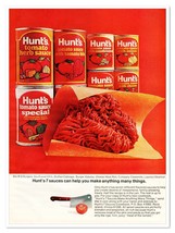 Hunt&#39;s 7 Sauces Make Anything Many Things Vintage 1973 Full-Page Magazin... - $9.70