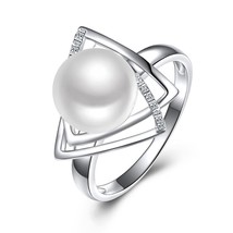 925 sterling silver Ring with 9-10mm natural freshwater pearl - £22.33 GBP