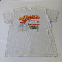 Gildan Heavy Cotton CHEERS BOSTON Youth Gray Cotton Graphic T-Shirt Size Large image 10