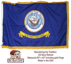 US Navy Retired Flag - Maintaining the Tradition Nylon Military Flag - $39.95