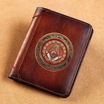  Wallet Masonic Master Mason Symbol Printing Standard Purse BK3484 - £62.69 GBP