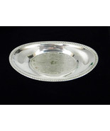 1930s Crosby Silverplate Over Copper Bread Serving Tray, Etched - $16.13