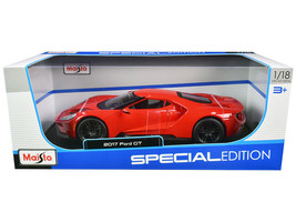 2017 Ford GT Red w Black Wheels Special Edition 1/18 Diecast Car Maisto - £45.22 GBP