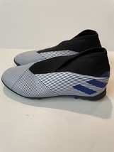 Adidas Nemeziz 19.3 LL Turf Soccer Shoes White Blue Black Men’s Size 5 EUC - £53.49 GBP