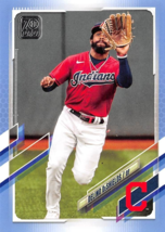 2021 Topps Fathers Day Blue #602 Delino DeShields Indians SN 15/50 ⚾ - £2.09 GBP