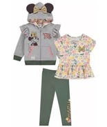 3-Piece Set ~ Disney MINNIE MOUSE™ ~ Hooded Jacket ~ Top ~ Leggings ~ Si... - £29.28 GBP