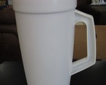 Tupperware 1 Quart Pitcher #874 White with Red Lid - No Push Button on Lid - $15.83