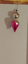Vintge De Carlini Blown Glass Figural Christmas Ornament Italy as is foa... - $18.02